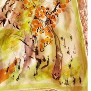 Vintage Fall Inspired Sheer Scarf